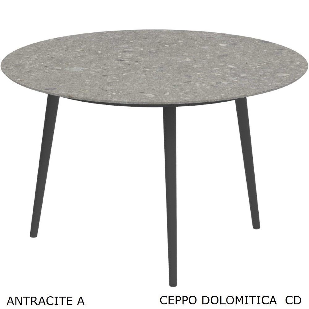 Tavolo da Pranzo Rotondo Styletto Royal Botania 120 cm.