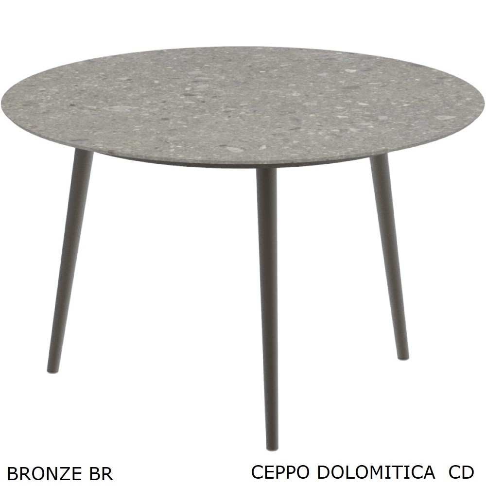 Tavolo da Pranzo Rotondo Styletto Royal Botania 120 cm.